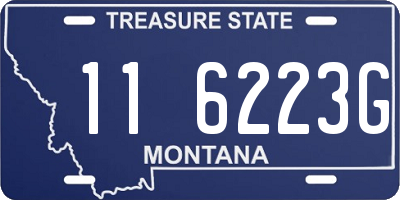 MT license plate 116223G