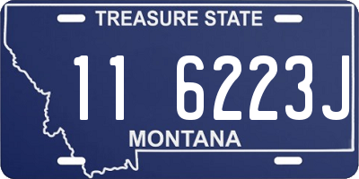 MT license plate 116223J