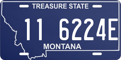 MT license plate 116224E