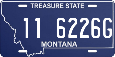 MT license plate 116226G