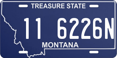 MT license plate 116226N