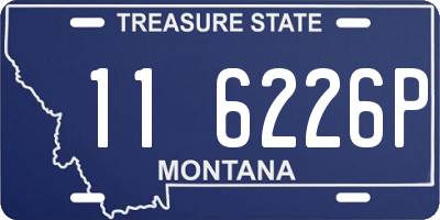 MT license plate 116226P