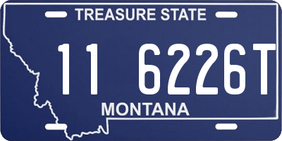 MT license plate 116226T