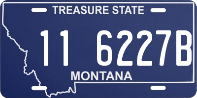 MT license plate 116227B