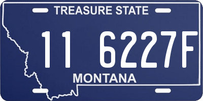 MT license plate 116227F