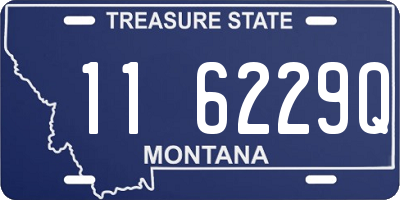 MT license plate 116229Q