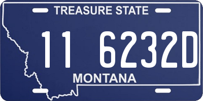 MT license plate 116232D