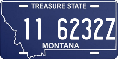 MT license plate 116232Z