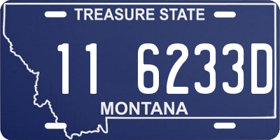 MT license plate 116233D