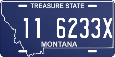 MT license plate 116233X