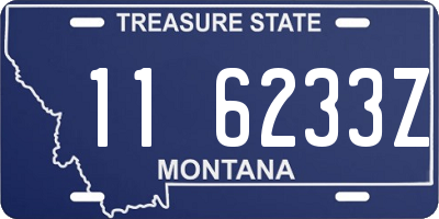 MT license plate 116233Z