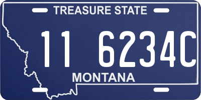 MT license plate 116234C