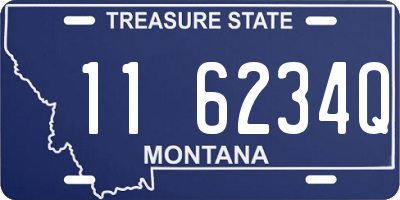 MT license plate 116234Q