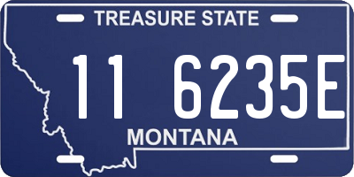MT license plate 116235E