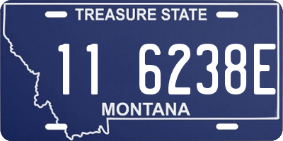 MT license plate 116238E