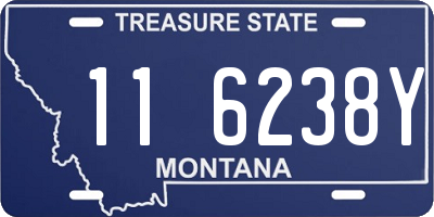 MT license plate 116238Y