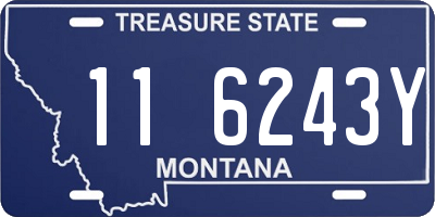 MT license plate 116243Y