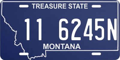 MT license plate 116245N