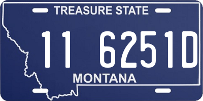 MT license plate 116251D