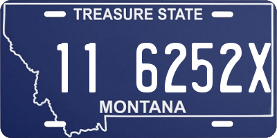 MT license plate 116252X