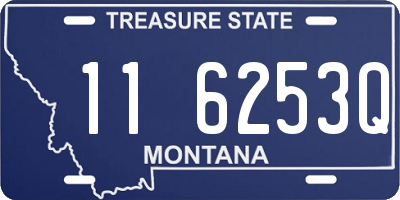 MT license plate 116253Q
