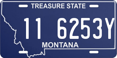 MT license plate 116253Y
