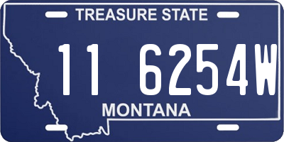 MT license plate 116254W
