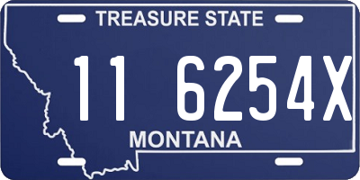 MT license plate 116254X