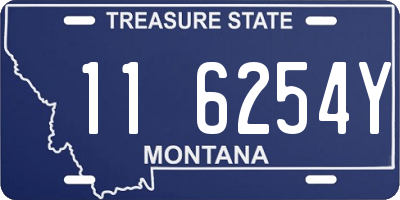 MT license plate 116254Y