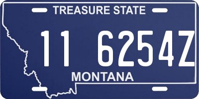 MT license plate 116254Z