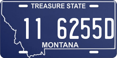 MT license plate 116255D