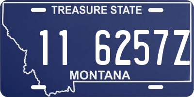 MT license plate 116257Z