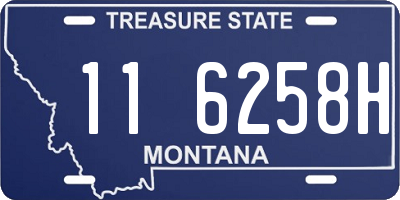 MT license plate 116258H