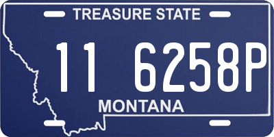 MT license plate 116258P