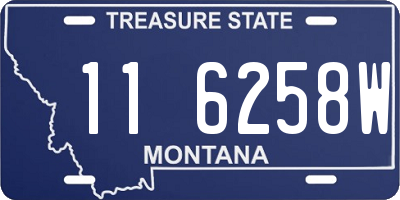 MT license plate 116258W
