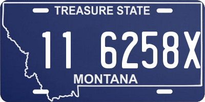 MT license plate 116258X