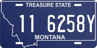 MT license plate 116258Y