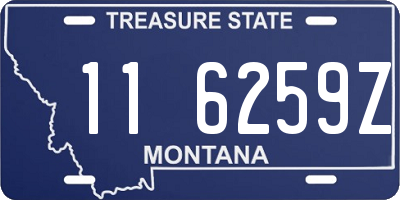 MT license plate 116259Z