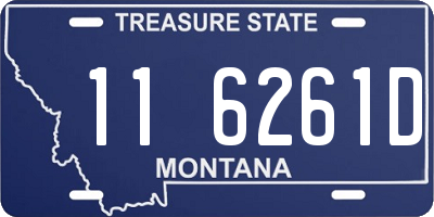 MT license plate 116261D