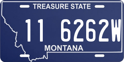 MT license plate 116262W