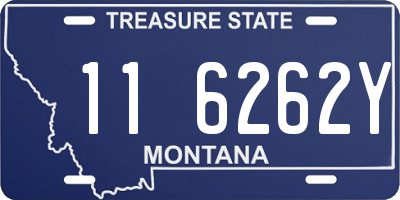 MT license plate 116262Y