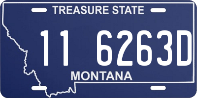 MT license plate 116263D