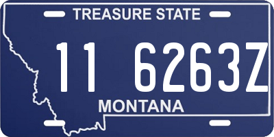 MT license plate 116263Z