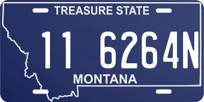 MT license plate 116264N