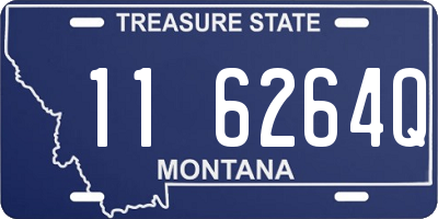 MT license plate 116264Q