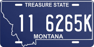 MT license plate 116265K
