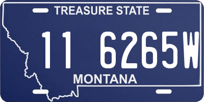 MT license plate 116265W