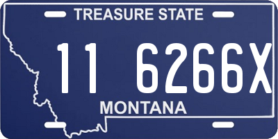 MT license plate 116266X