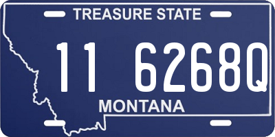 MT license plate 116268Q