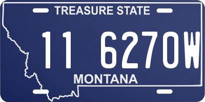 MT license plate 116270W